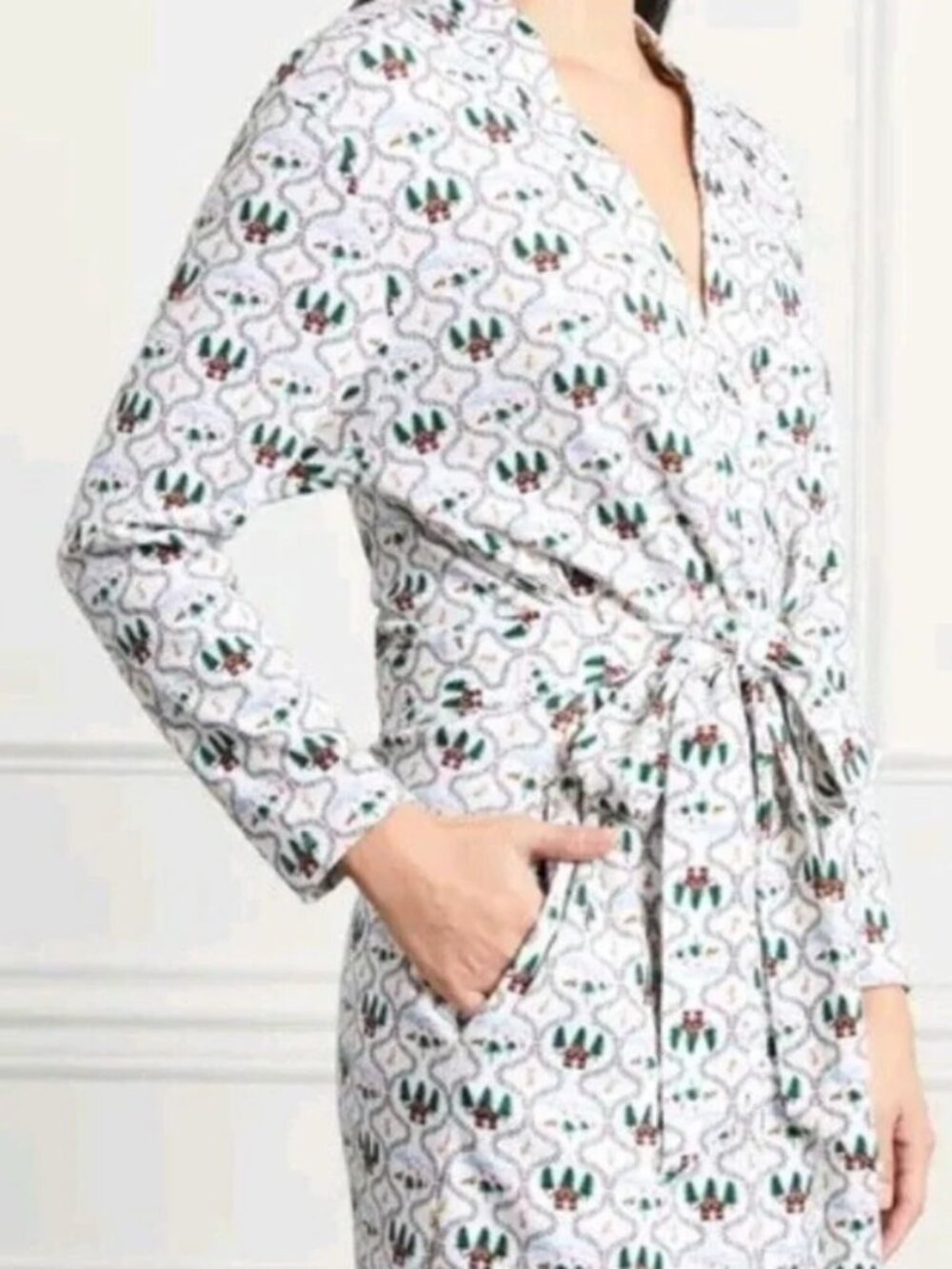 NWT Hill House Home The Drew Robe in Courchevel Toile Multi, Size: L